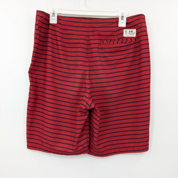 Abercrombie & Fitch Board Shorts Men Size 34 Striped Trunks Beach Sailor Retro - Picture 2 of 12